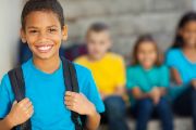  Child with backpack